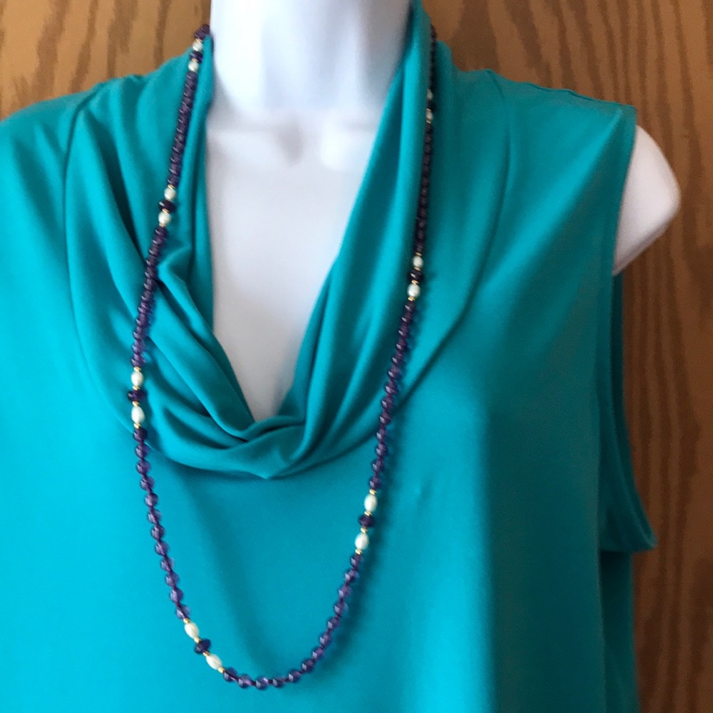Amethyst bead necklace
